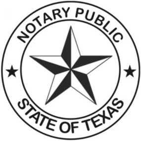 State of Texas Notary Public seal